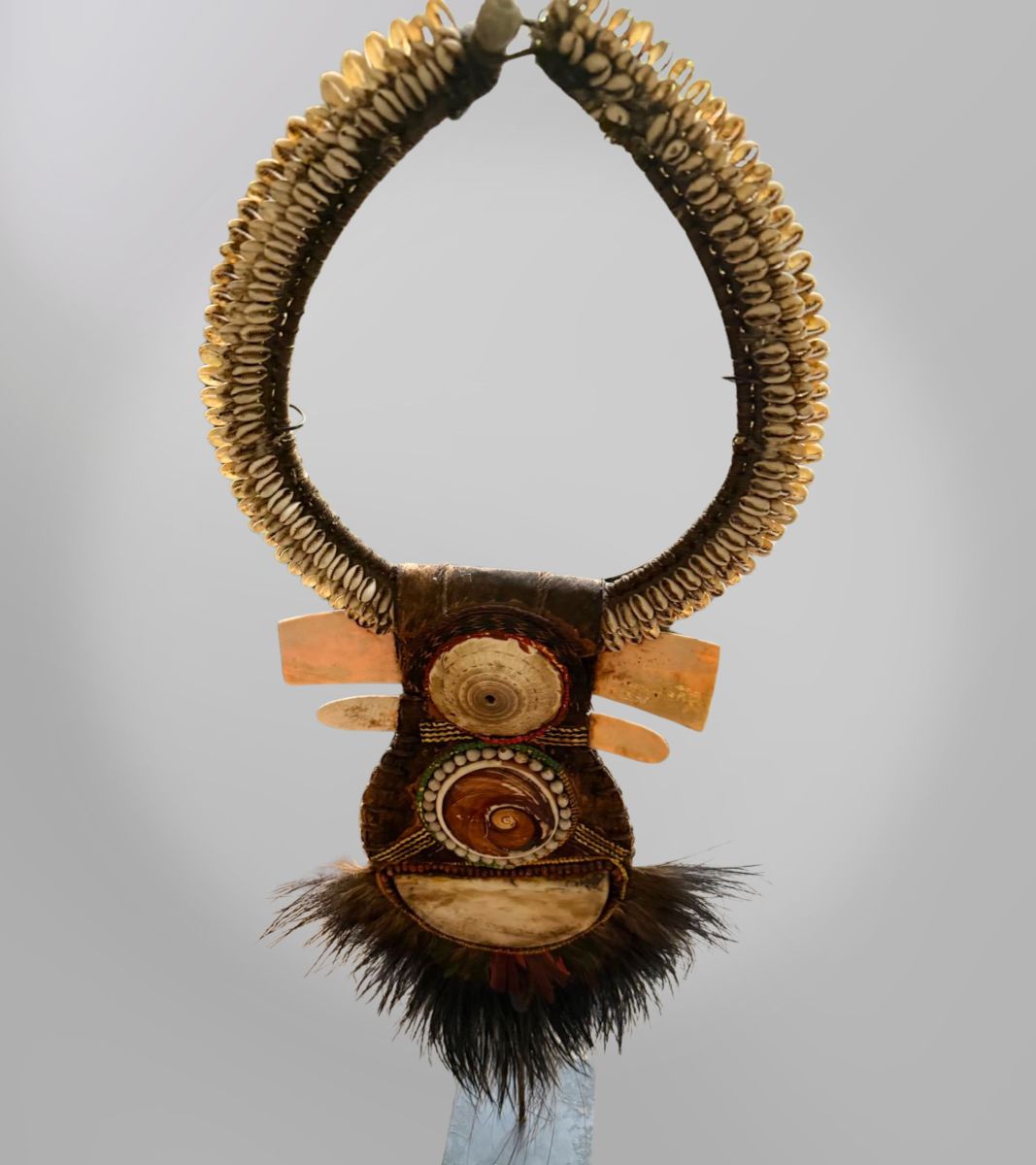 West Papuan North Coast Ceremonial Pectoral Necklace, Cowrie, Kina & Conus Shell